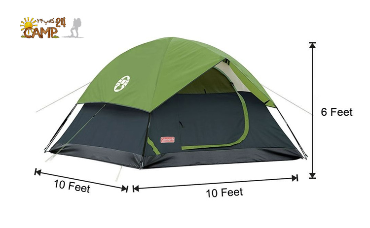 ابعاد چادر مسافرتی 6 نفره